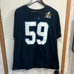 Nike NFL Carolina Panthers, Super Bowl 50, Luke Kuechly, #59 Athletic Cut T